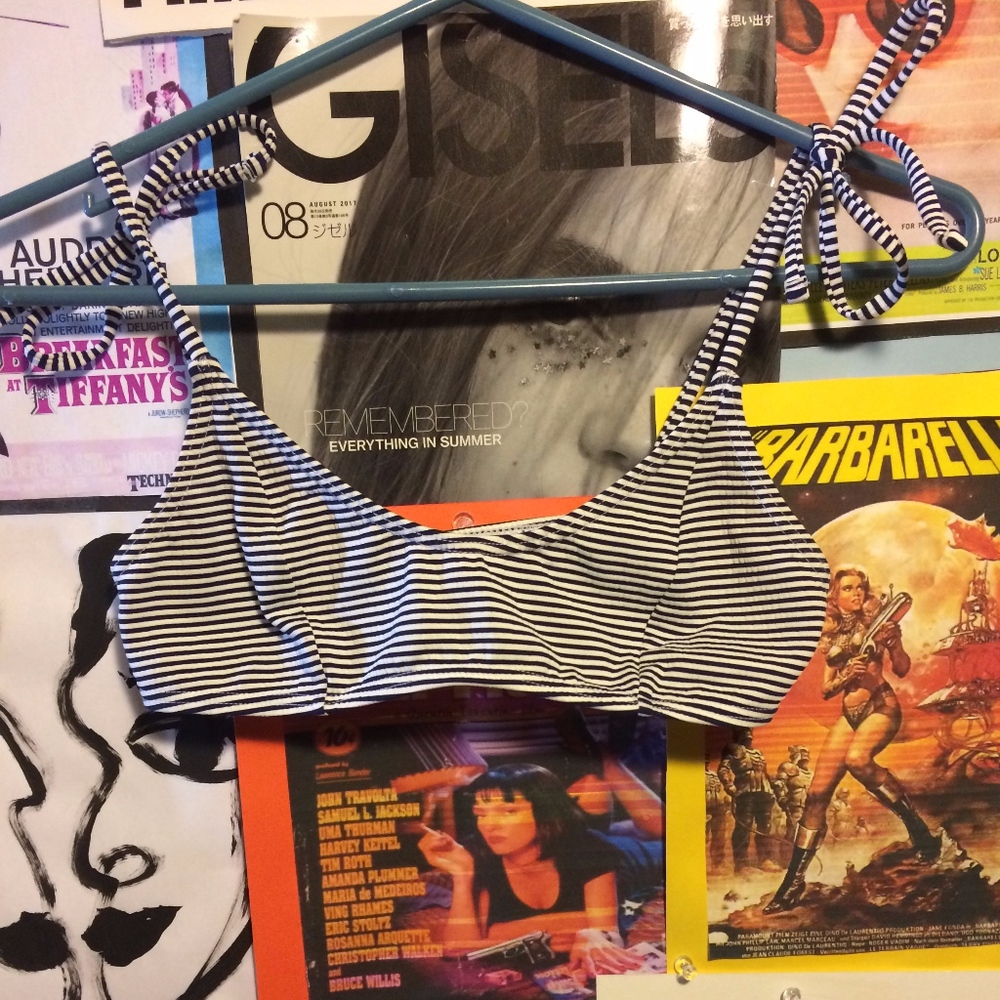Striped Forever 21 Bikini Top